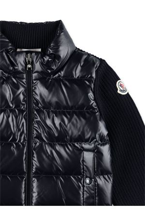 felpa in cotone blu MONCLER KIDS | J29519B00003M1131742